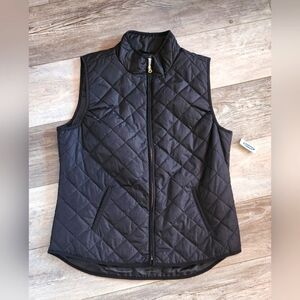 Old Navy Womens Black Lightweight Diamond Quilted Vest